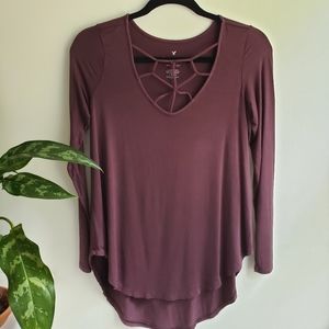 American Eagle Soft & Sexy High-Low Shirt